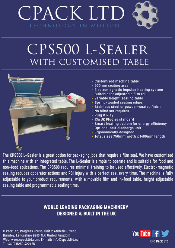 CPS500 L-Sealer with table